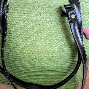 EUC African handmade woven straw tote